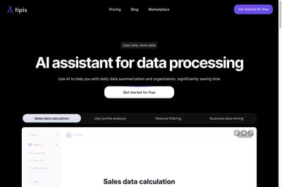 Tipis AI - AI Assistant for Data Processing preview